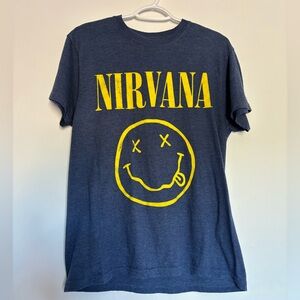 Target brand. No size. Fits like a women’s small/medium. Heather blue.